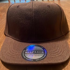 Brown Snapback flat hat